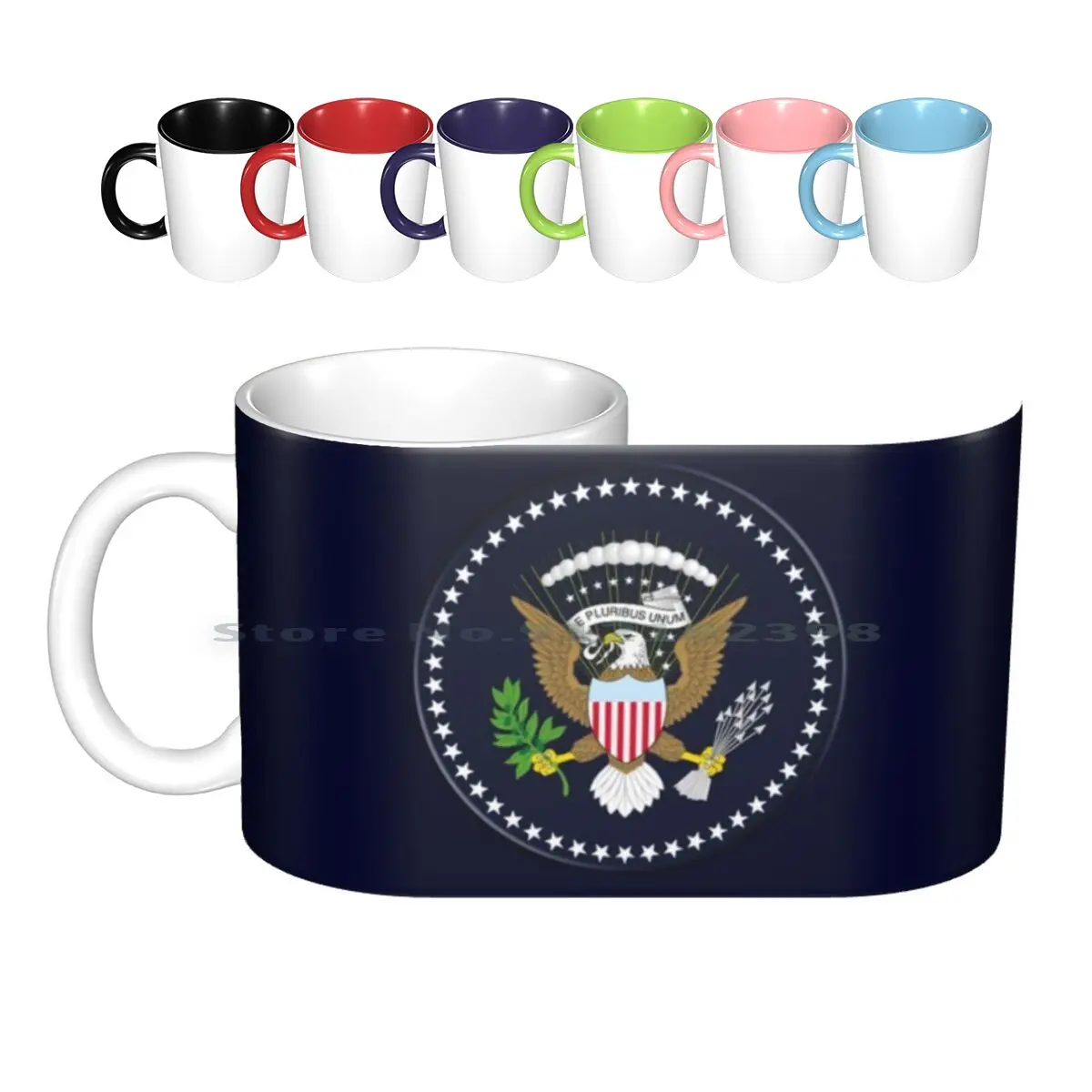 Americano, Sigillo, Aquila, Circolare, Patriota, Guerra, Bandiera, America, Aquila Calva, Usa, Uccello Di Pria. Tazze In Ceramica Tazze Da Caffè