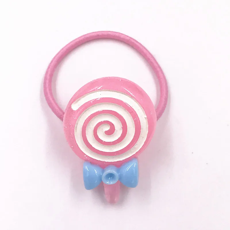 34 1PCS Candy Cake Ice cream Girls Hairbands Kids Elastics Hair Bands Hair Accesorios Children Hair Rope Headwear hair ties - Цвет: 34