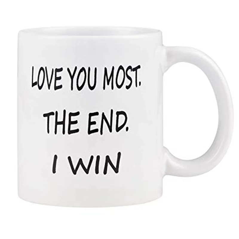 Кофейная кружка Love you Most The End I Win забавная Новинка кофейная для мужчин женщин день