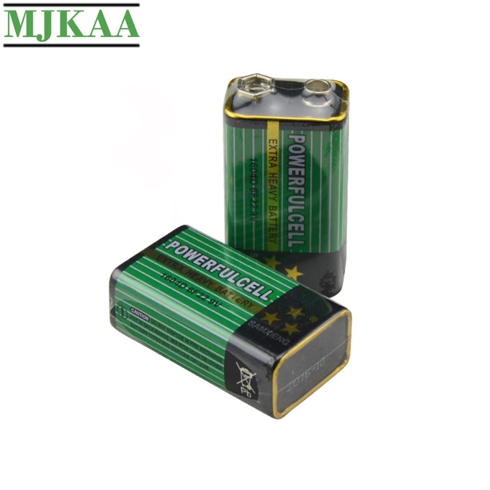 MJKAA 6 шт. 6F22 1604D 6LR61 9в батарея 100% оригинальные высококачественные цинковые