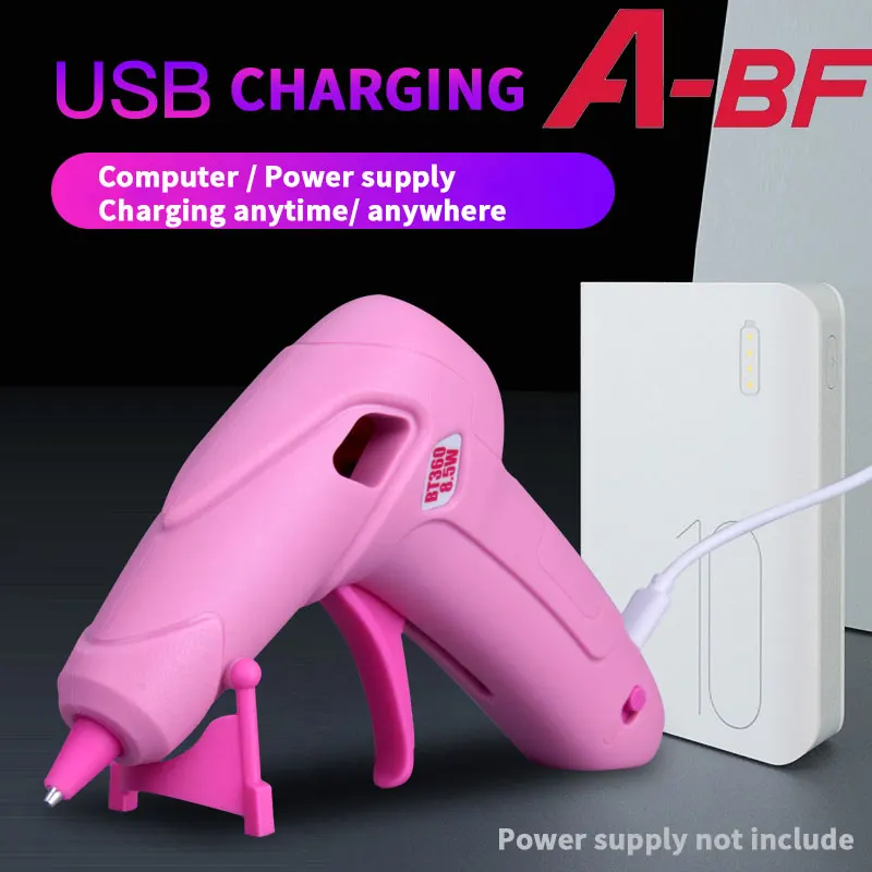 A-BF BT360 беспроводной клеевой пистолет USB литиевая батарея Прямая зарядка бытовой безопасности детей термоклей пистолет с клеем