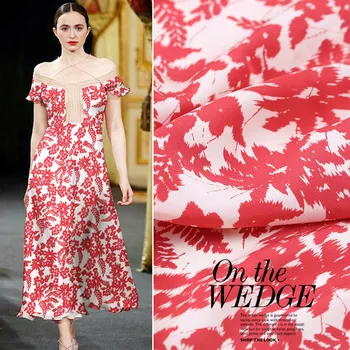 

114cm wide printed silk fabric meter 16 mm digital inkjet silk crepe de chine fabric shirt dress fabric wholesale silk cloth