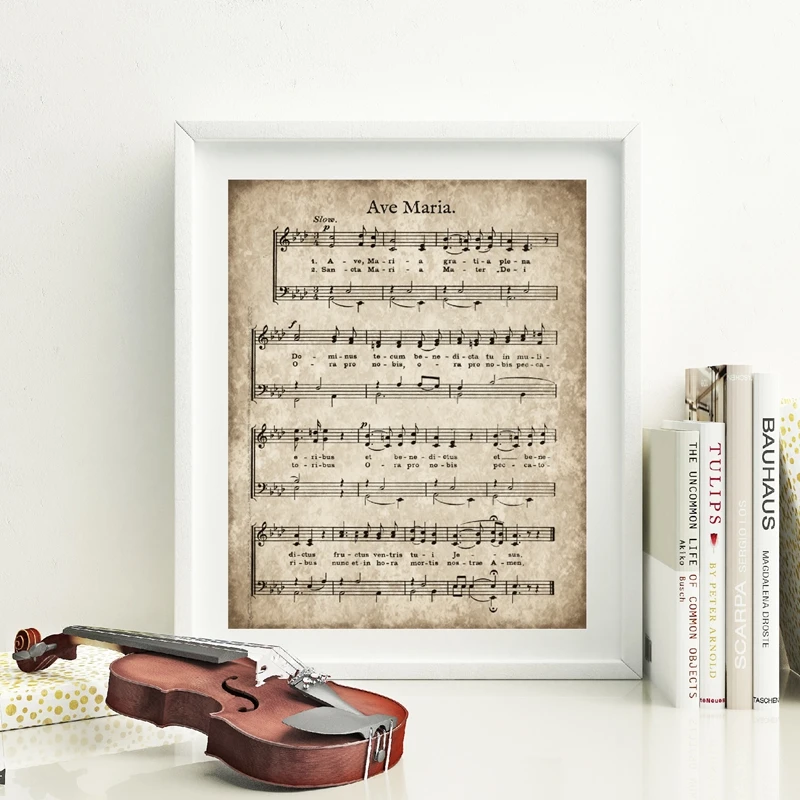 Ave Maria Sheet Music Canvas Print