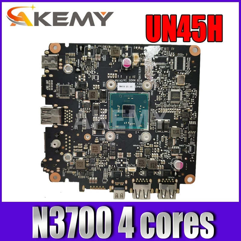 Материнская плата для компьютера Akmey ASUS vivсалон UN45H UN45H-VM062M Mini HD N3700 4 ядра 90MS00R0-R04000 |