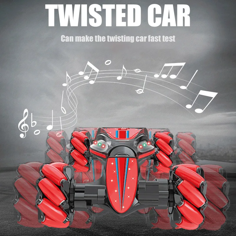 Gesture Sensing Stunt Remote Twisting Car Two Modes Control Car Children'S Light Music Drift Side Driving Vehicle Model For Kids