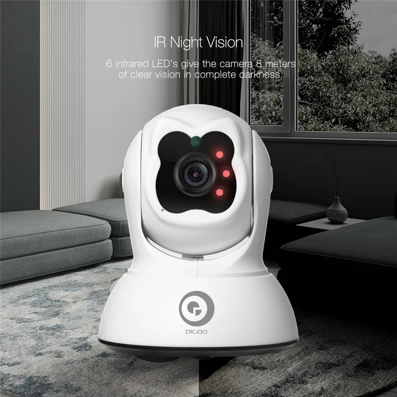 DIGOO DG-BM01 720P PTZ IP-камера домашней безопасности двухсторонняя аудио беспроводная
