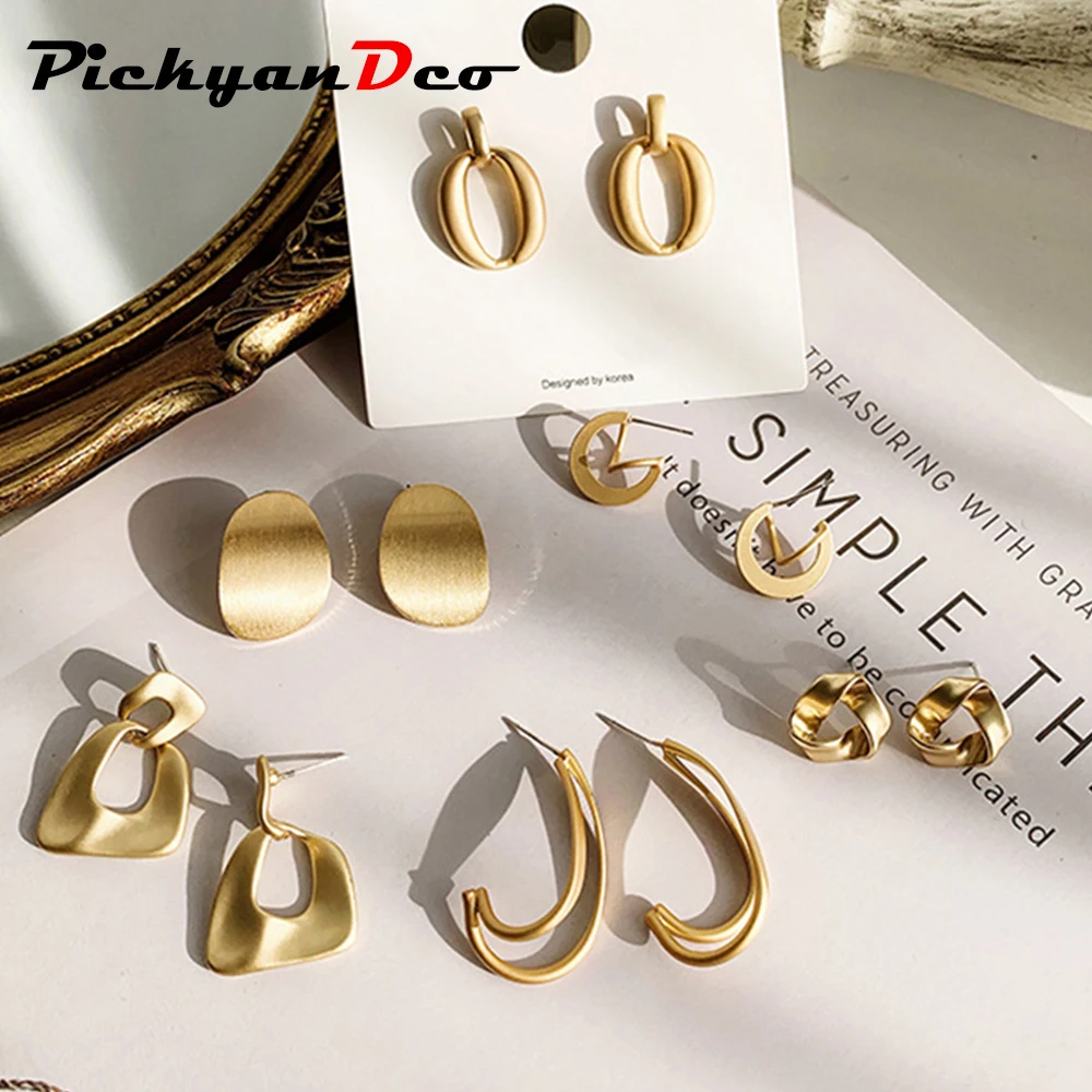 PickyanDco модные большие геометрические серьги для женщин массивные Серьги Висячие