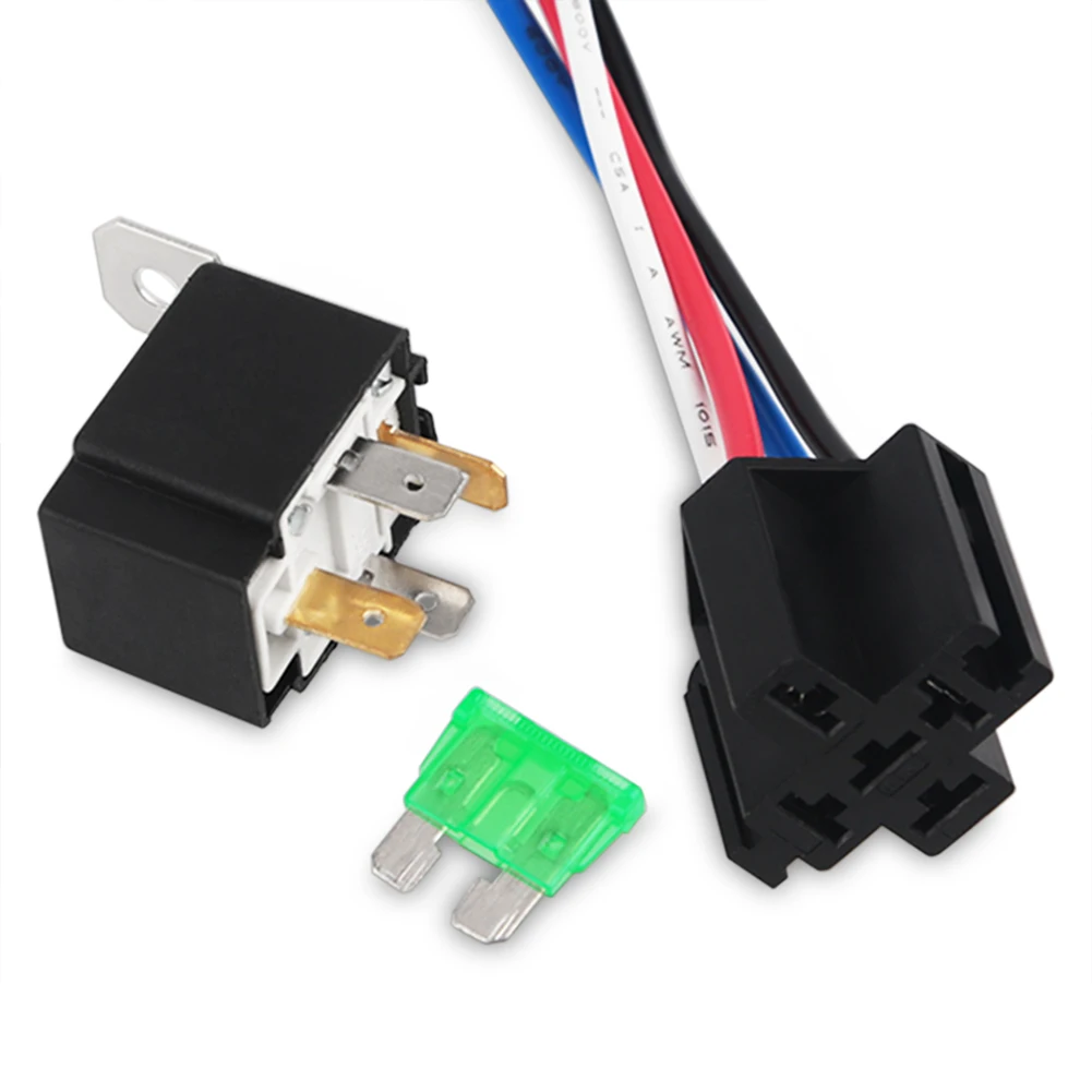Herorider Switch 30A 4pin Fuse Relay Switch Harness Set 12V DC SPST Automotive Auto Relay With Relay Socket Relays Kit images - 6