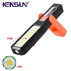 Lampe de travail LED Rechargeable, lampes de travail portables COB avec Base magnétique, crochet suspendu et étanche pour la réparation de voitures 