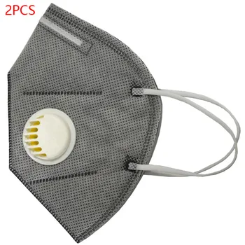 

6 Layers Filter Reusable Mask - Valved Face Mask Protection Face Mask Mouth Cover Pm2.5 Anti-Dust Masks