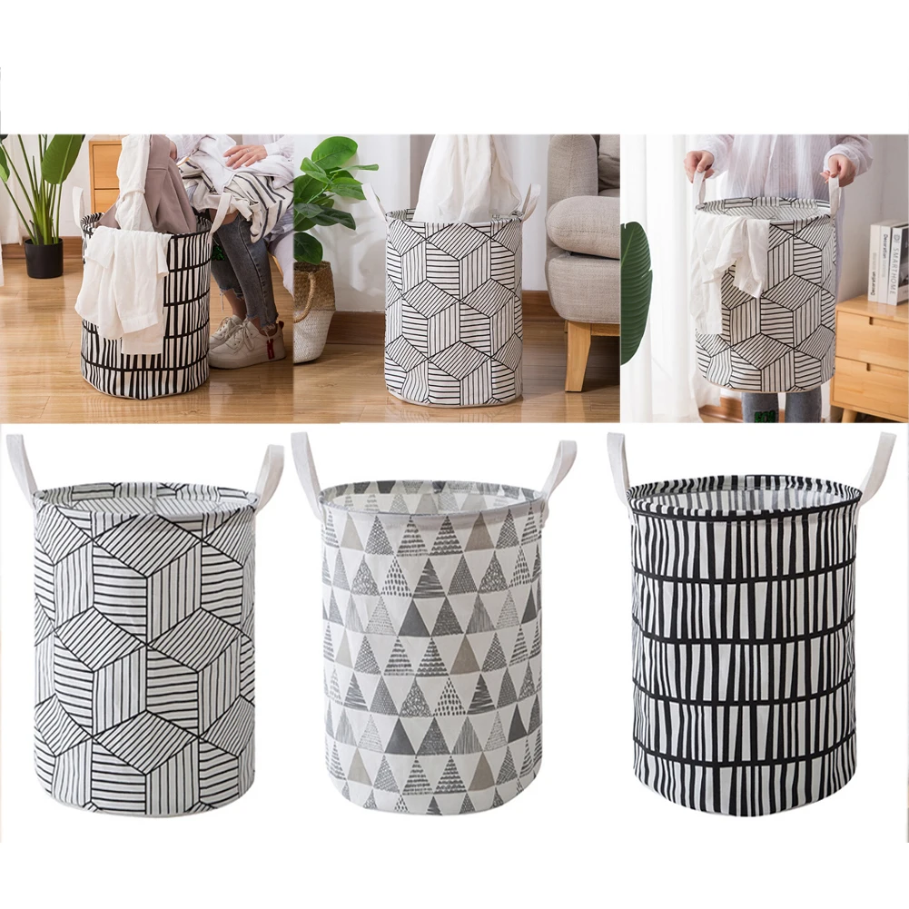 

AA Laundry Basket, Floral Print Foldable Household Storage Box Laundry Bucket Dirt Clothes Organizer