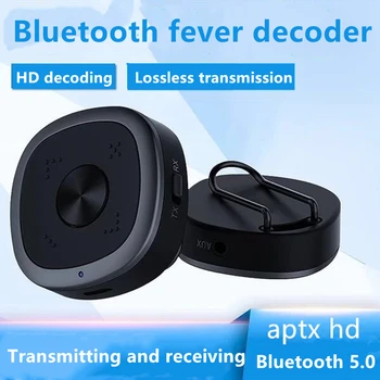 

Bluetooth 5.0 receive and transmit aux audio switch adapter aptx wireless HD to audio two in one car headset power amplifier TV