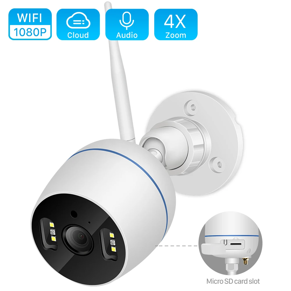 Водонепроницаемая IP камера видеонаблюдения 2 МП 1080P Wi Fi|Камеры видеонаблюдения| |