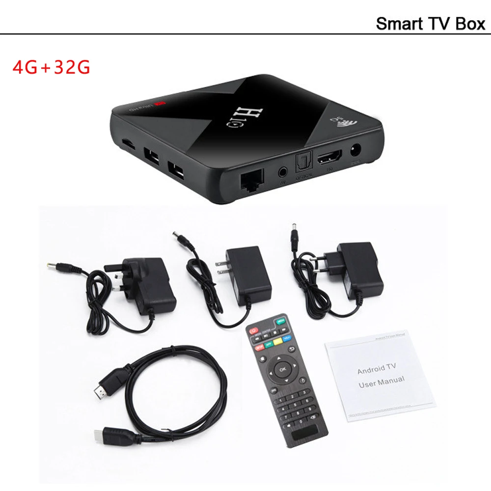 4G32G YITESIKAI H10 ТВ приставка Android 9,0 4 Гб 64 Гб Allwinner H6 четырехъядерный 6K Смарт ТВ приставка 4 ГБ 32 ГБ двойной Wifi USB3.0 телеприставка - Цвет: 4G32G
