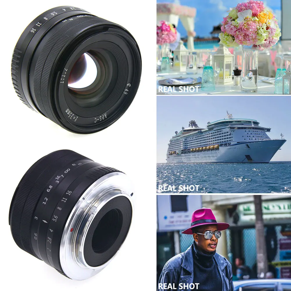 

35mm F1.2 Manual Focus Lens Metal Casing Durable Lighweight Lens for Fuji X GV99