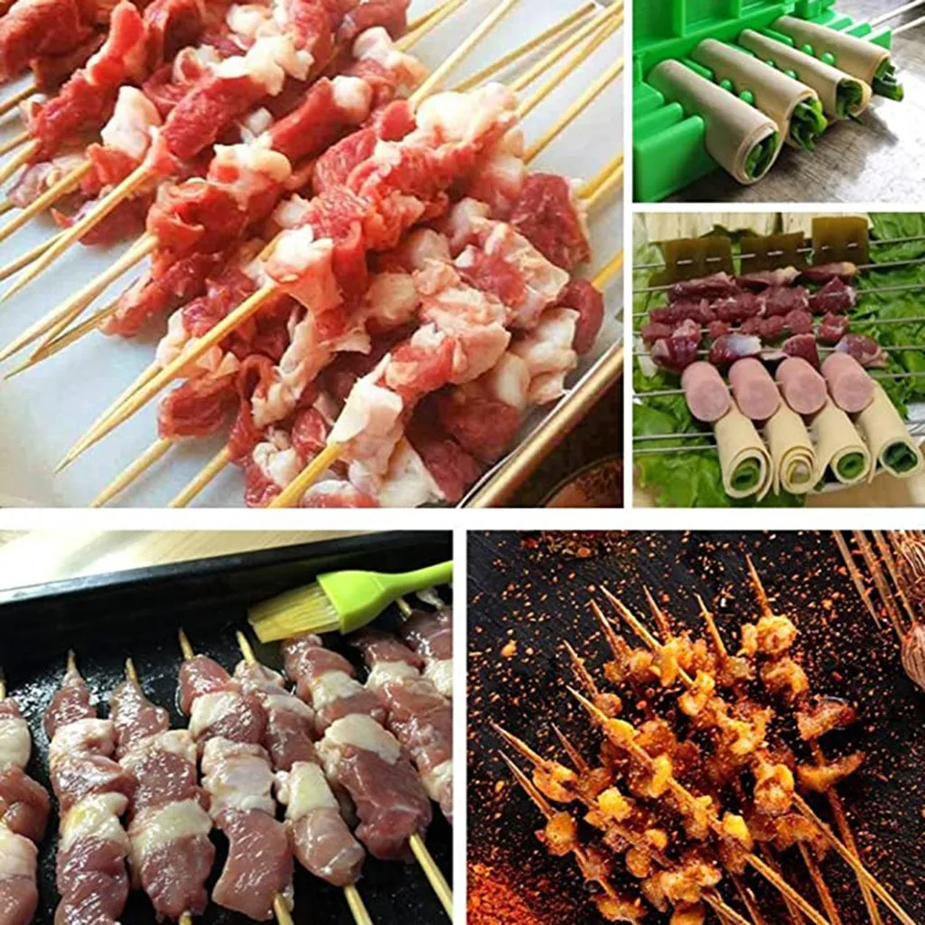 Quick Skewer Easy Barbecue Kebab Maker Meat Skewer Machine BBQ Grill Skewers