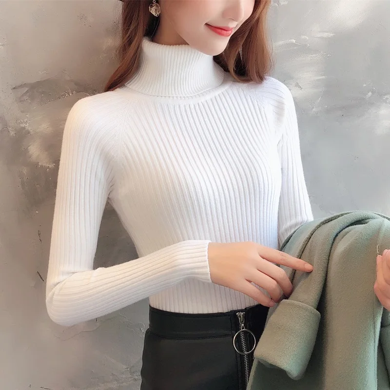 

Autumn Turtleneck Sweater Female 2019 Winter Cashmere Knitted Women Sweater And Pullover Female Tricot Jersey Jumper Pull Femme