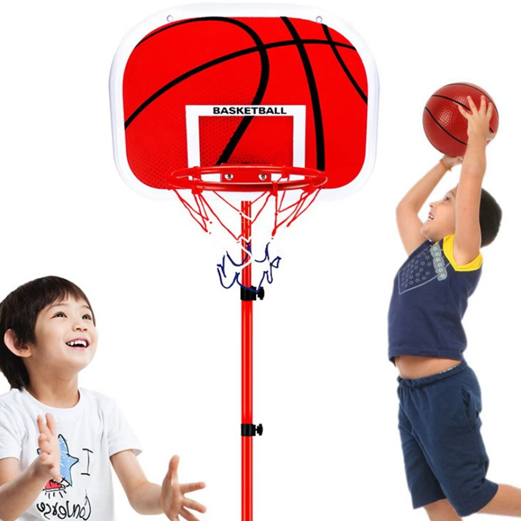 

77-160cm Height Adjustable Junior Kids Basketball Stand System Hoop Rim Net Set