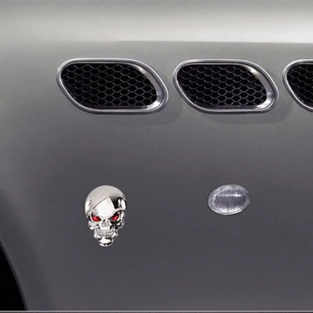 EMBLEMA 3D DAKAR Adesivo In Metallo Argento