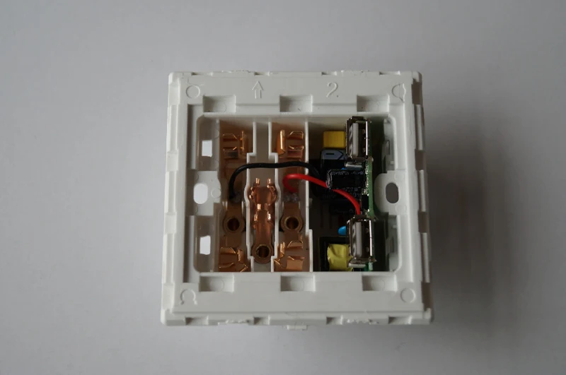 Wallpad 110-250V 2 порта 5V 1A настенное USB зарядное устройство, 86 двойное USB настенное гнездо, универсальное настенное гнездо