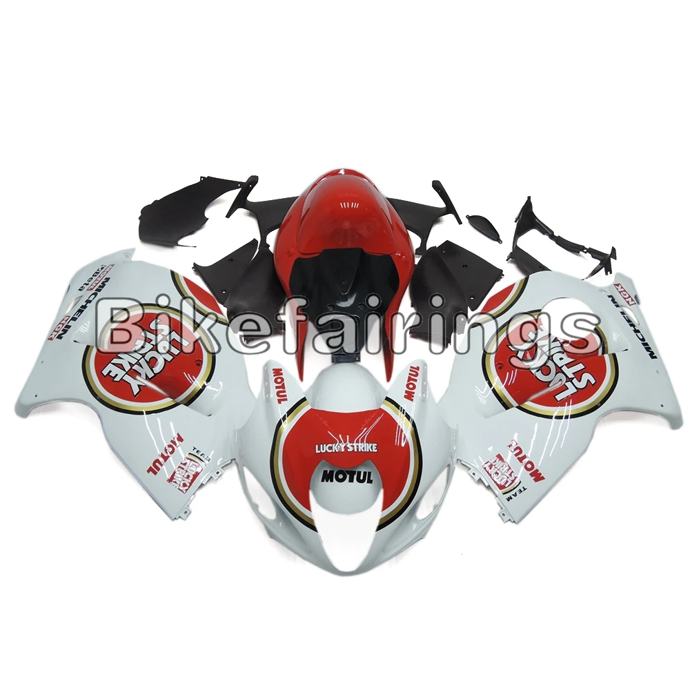 Полный обтекатели для Suzuki GSXR1300 Hayabusa 1997-2007 98 99 00 01 02 03 04 05 06 ABS Мотоциклетный кузов Лаки Страйк красный, белый