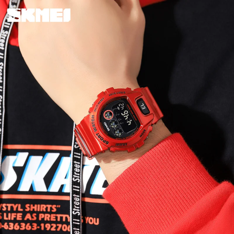 SKMEI New Sport Digital Men's Watches Fashion Waterproof Shockproof Juvenile Alarm Clock Electronic Wristwatch Relojio Masculino 3