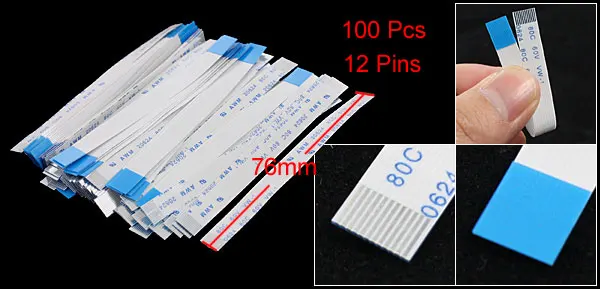 12 Pins 20Pcs Uxcell Гибкий плоский кабель, 150 мм 1 мм Шаг 12 контактов 20 шт - Цвет: 12 Pins 20Pcs