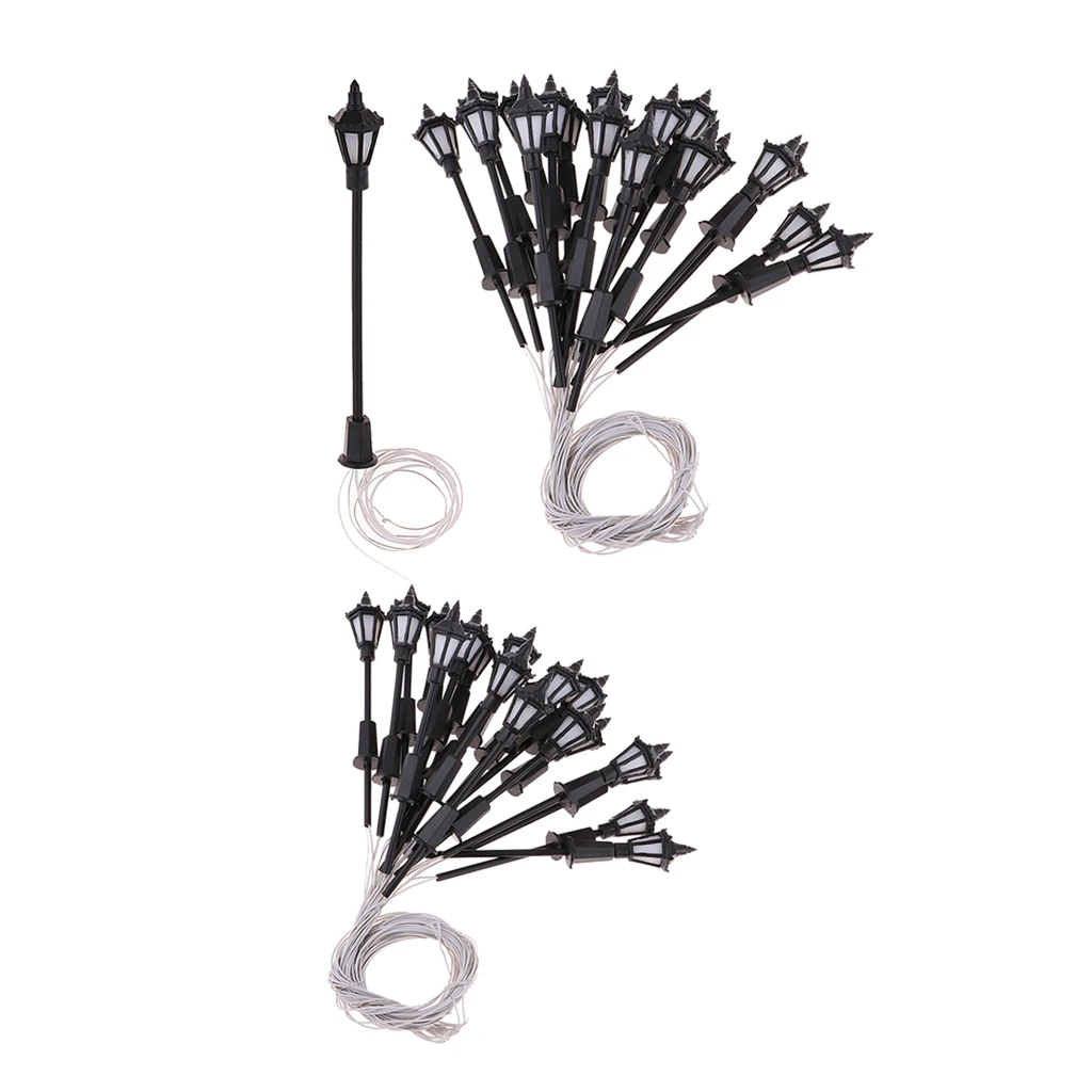 40pc 1:100 1:75 Scale HO Scale Led Street Lights For Sand Table Model Decor