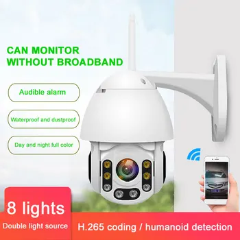 

Wifi Security Camera IP Wireless Full Color Night Vision Camera Motion Detection Two-Way Audio Humanoid Audible Alarm (US Plug)