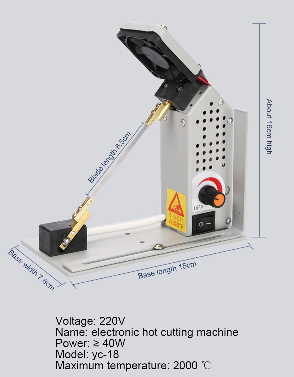 manual máquina de corte quente marca registrada