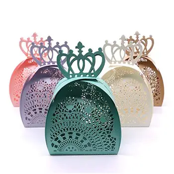 

Ribbon Gift Box Hollow Paper Party Decor Christmas Wedding Craft Candy Boxes Dessert Package Storage Birthday Festival