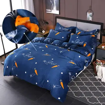 

YanTing Reactive Printing Home Textile Flat Sheet With Pillowcase Anti Pilling Keep warm Bedding Sets Europe Size Machine wash
