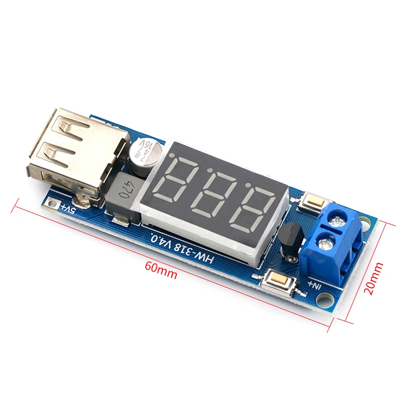 DC 4 5 40 В до 2A USB зарядное устройство светодиодный понижающий преобразователь