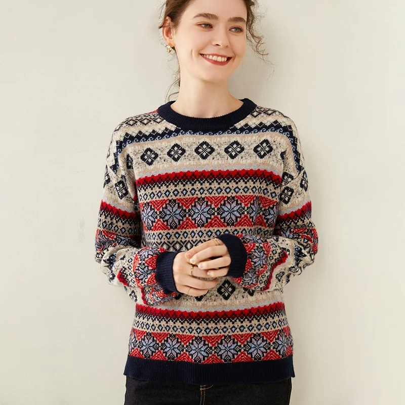 Новинка 2020 Женский пуловер из 100% австралийской шерсти трикотажная рубашка |