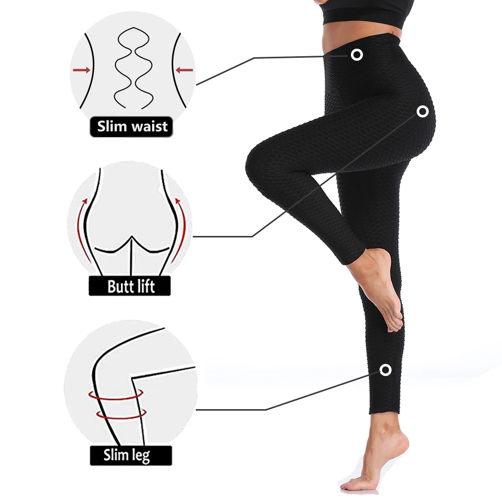 Women Push Up Leggings High Waist Classic Trousers Ankle-Length Workout Leggings Fitness Pants Solid Color Bodybuilding Jeggings