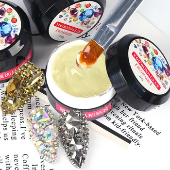 

1pcs Nail Art Rhinestone Super Sticky Gel Glue Crystal Jewelry Clear Resin No Wipe Lacquer Polish Brush Decoration Tool SA1603
