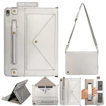 

For HUAWEI matepad M6 10.8 case Pencil Holder for HUAWEI matepad pro 10.8 Wallet Card Bags Funda Tablet Stand Shell & Neck Strap