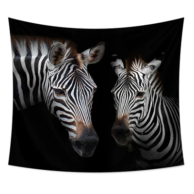 Zebra-1 Гобелен с мандалой, настенный, с животными, психоделический ковер, настенный гобелен, Зебра, хиппи, бохо, Декор, Настенная ткань, тапиз, настенное одеяло для йоги - Цвет: Zebra-1