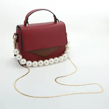 

2-layer Faux Pearl Purse Bag Handbag strap for Shoulder Bag Handbag Chain Strap Detachable Belts Handle Bag Accessories