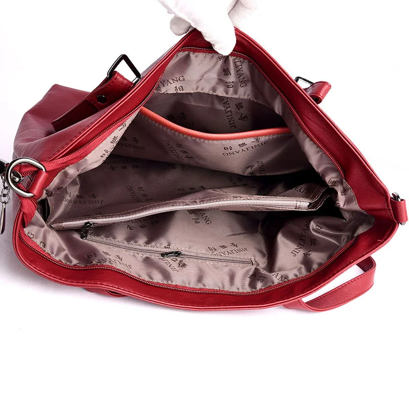 Модная женская сумка из мягкой кожи роскошные женские брендовые сумки Bolsas большие сумки на плечо Повседневная сумка-мешок через плечо Femme