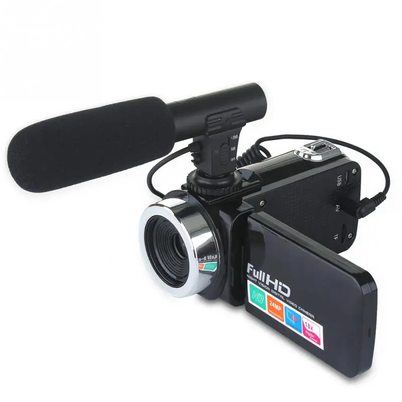 Outdoor Photography 24.0MP Full HD 3.0inch LCD Video Camera 18X Digital Zoom Professional Full HD COMS Sensor Camera