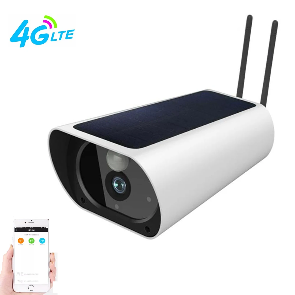 

Free Wire 3G 4G SIM Card Camera Solar Power Camera Contrustion Site Fishpond Farm Security System CCTV Surveillance 4G Camera
