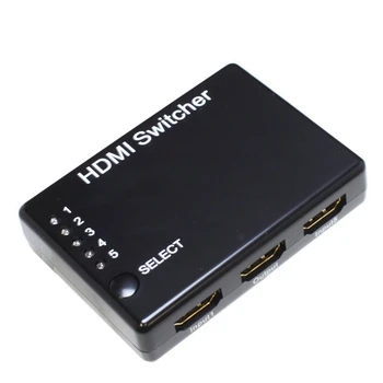 

5 Port Smart HDMI Switch (Auto switch among 5 input sources, IR remote and AC Adapter included)