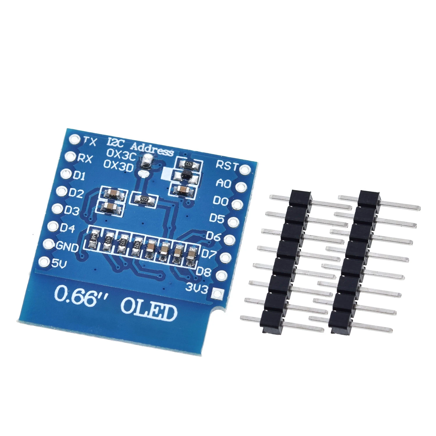 Шэньян 0,66 дюймов OLED Дисплей модуль для wemos D1 мини ESP32 модуль Arduino AVR STM32 64x48 0,66 "ЖК-дисплей Экран IIC I2C OLED