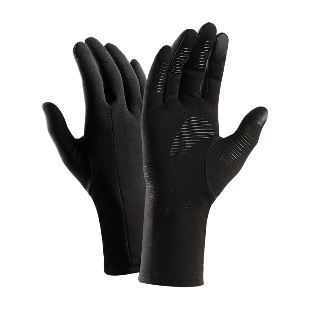 Унисекс Зимние перчатки противоскользящие спортивные перчатки мягкие перчатки для сенсорного экрана теплые Светоотражающие силиконовые полосы перчатки