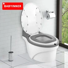 Babyinner – pot d'entraînement pour bébé, toilettes antidérapantes, avec dossier, pour nouveau nés, Portable, confortable, pour nourrissons de 1 à 8 ans
