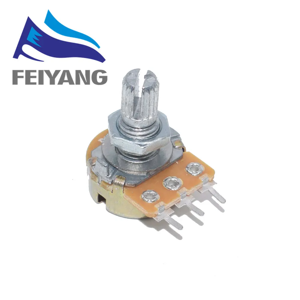 SAMIROB WH148 Linear Potentiometer 15mm Shaft with Nuts And Washers 3pin WH148 B1K B2K B5K B10K B20K B50K B100K B250K B500K B1M linear potentiometer,electronic components