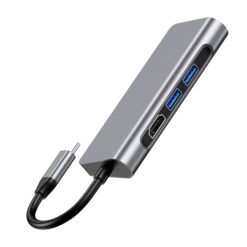 Высокая хаб передачи данных SD/TF карты 7 в 1 концентратор USB TYPE C с 4K HDMI 2 портами