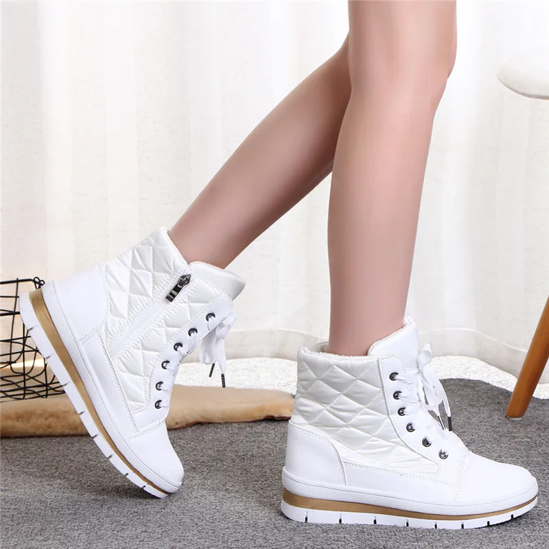 MORAZORA NEW Winter Snow boots lace up solid color wool thick fur flat ankle boots women fashion platform boots