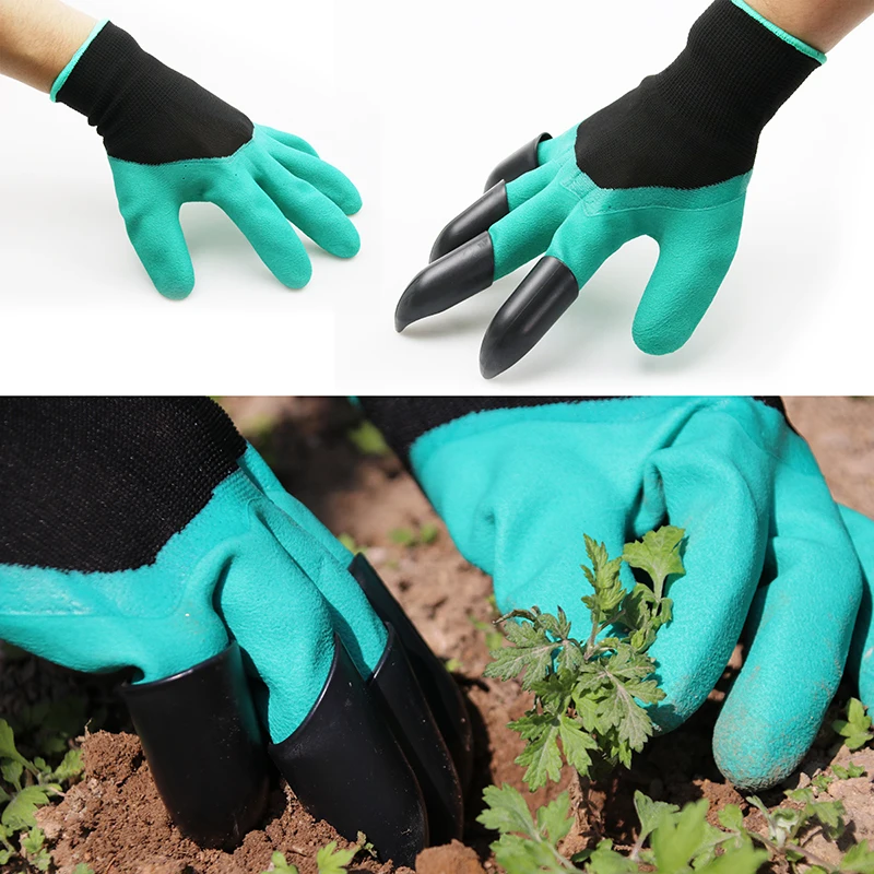 Garden Gloves With Fingertips Claws Quick Easy to Dig and Plant Safe for Rose Pruning Gloves Mittens Digging Gloves